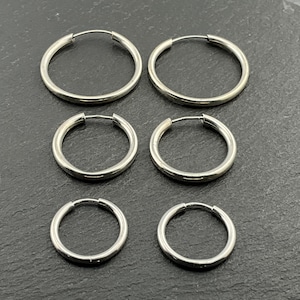 Vintage Sterling Silber Hoop Ohrringe