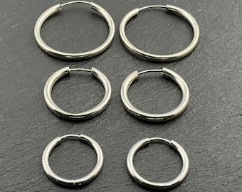 Vintage Sterling Silver Hoop Earrings