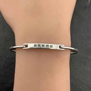 Vintage Diamant Sterling Silber Front Klapp Armreif