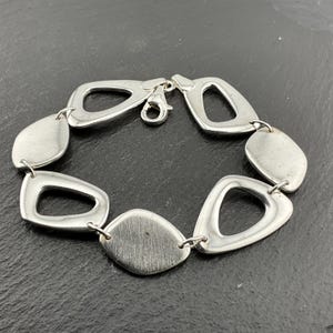 Vintage Heavy Abstract Modernist Chain Bracelet