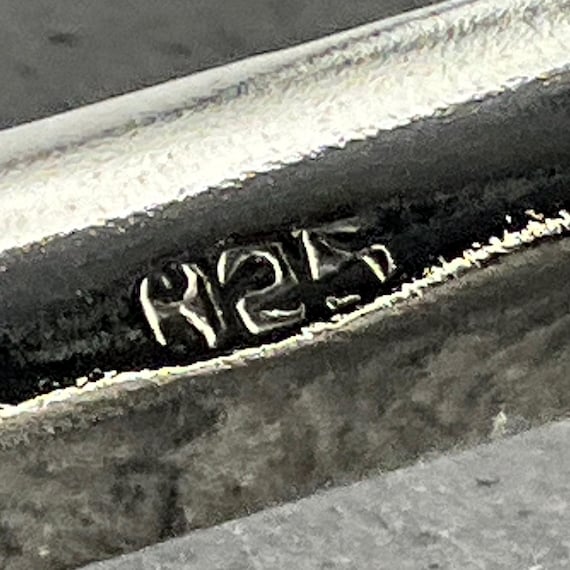 Vintage Solid Sterling Silver Stacker Wave Bangle - image 8