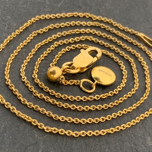 Vintage Sterling Silver Gold Gilded Belcher Link Necklace