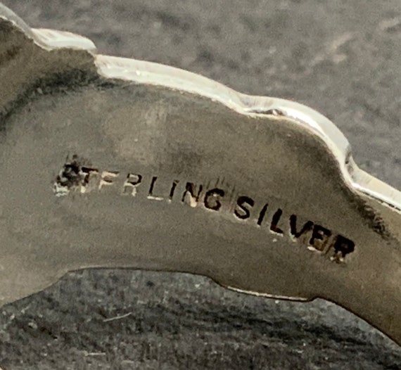 Vintage Sterling Silver Fancy Statement Ring, UK … - image 7