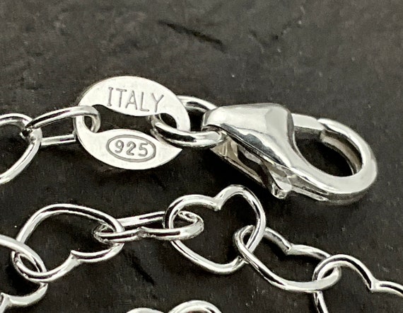 Vintage Solid Sterling Silver Interlocking Hearts… - image 6