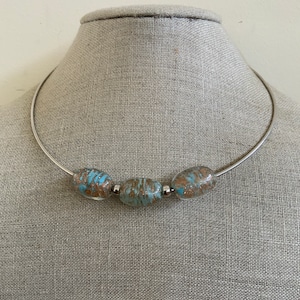 Collier col en argent sterling vintage