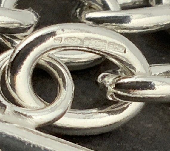 Vintage Heavy Sterling Silver T-Bar Ring Heart Ne… - image 8