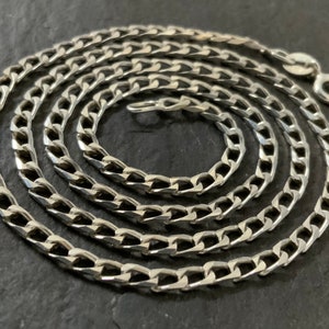 Vintage Sterling Silver Curb Choker Necklace