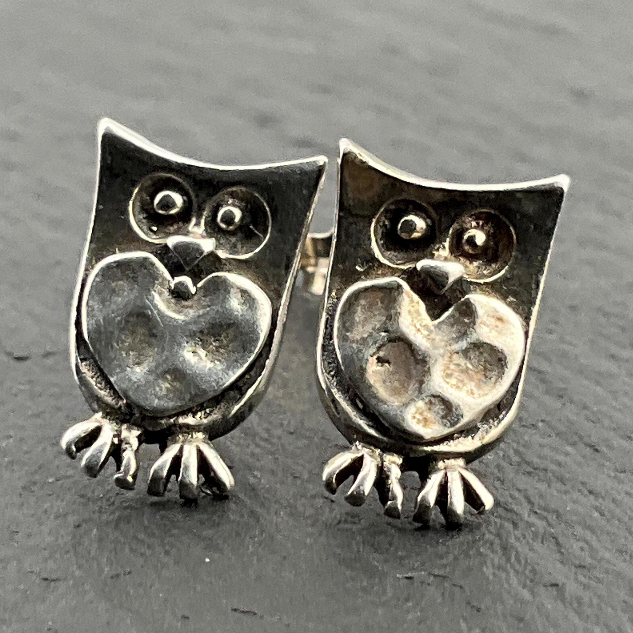 Orecchini a perno da donna in argento Sterling 925, ipoallergenici, con opale e gufo, idea regalo per ragazze e amanti del gufo, Argento sterling, opale Orecchini a perno da donna in argento Sterling 925, ipoallergenici, con opale e gufo, idea regalo per ragazze e amanti del gufo, Argento sterling, opale