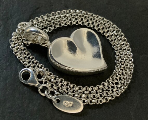 Genuine Links of London Solid Sterling Silver Heart Pendant