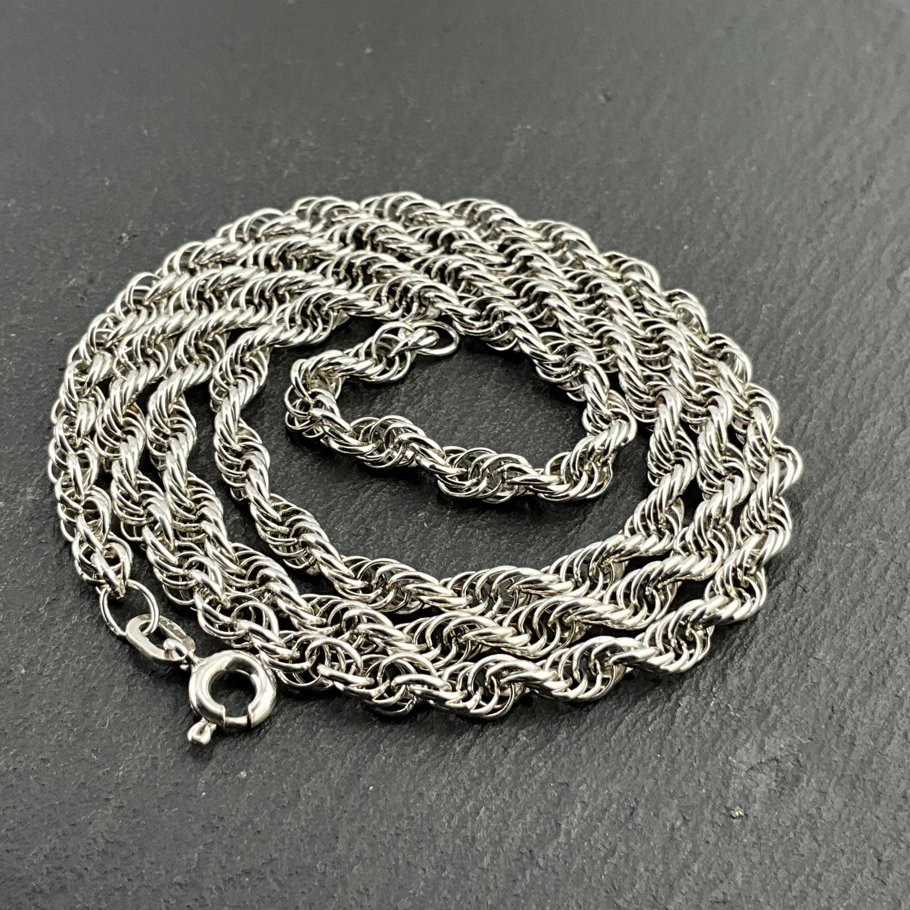 アクセサリー Silver 925 Swedge Chain Necklace Vintage Vintage Sterling Silver Fancy Chain Link Necklace - Etsy