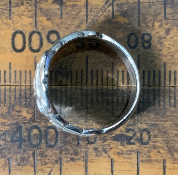 Vintage Sterling Silver Fancy Statement Ring, UK … - image 10