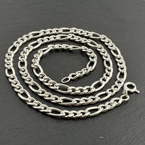 Vintage Sterling Silver Figaro Necklace
