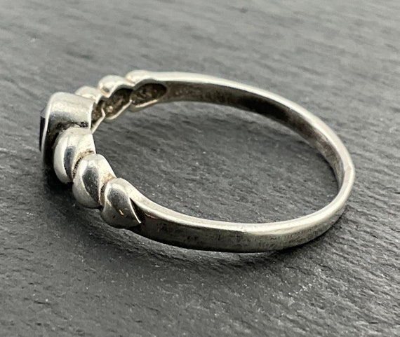 Vintage Amethyst Sterling Silver Statement Ring, … - image 4