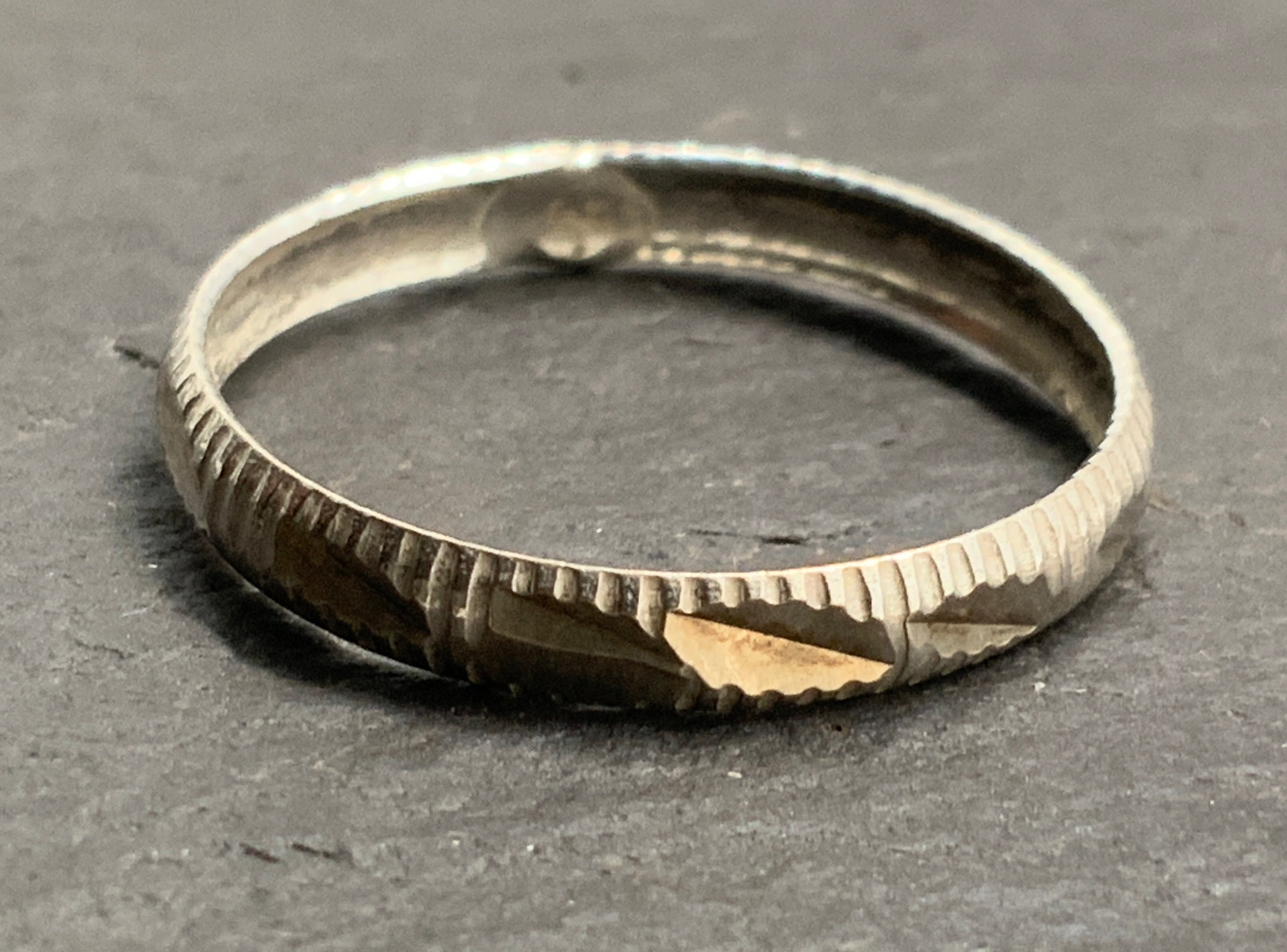 Vintage Sterling Silver Band Ring, UK Size O, US Size 7, EU