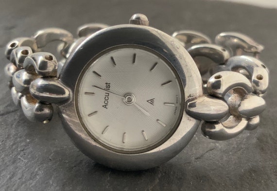 Vintage Solid Sterling Silver Accurist Wrist Watch Etsy