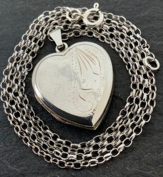 Silver locket etsy deals
