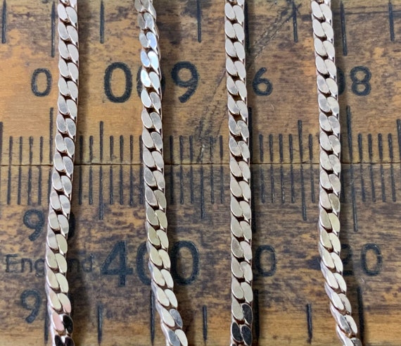 Vintage Solid 9ct Rose Gold Curb Link Necklace - image 9