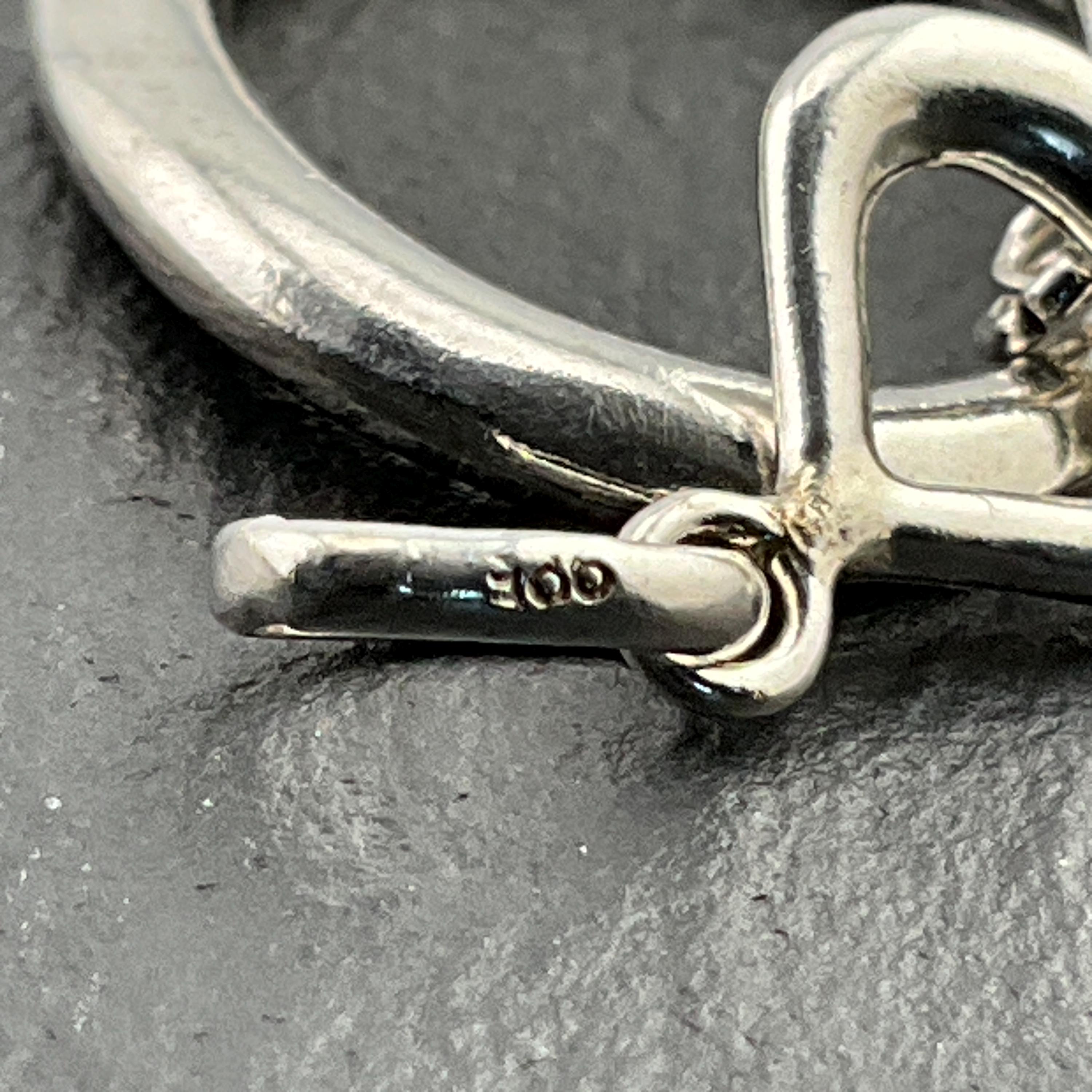 Pendentif Ancien En Forme De Larme En Argenté, France 19ème Siècle – Bijou Vintage Coeur