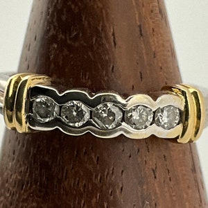 Vintage 18ct White Gold Diamond Band Ring, Size J 1/2, US Size 5, EU Size 49