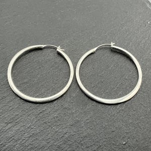 Vintage Sterling Silber Hoop Ohrringe