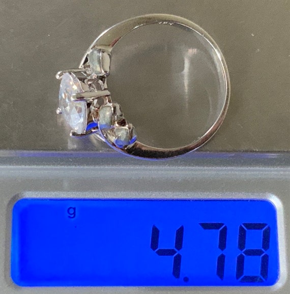 Anello In Argento Sterling Con Zirconi Cubici, Castone Rotondo Per - Foto 6