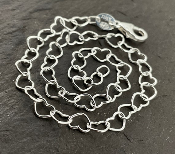 Vintage Solid Sterling Silver Interlocking Hearts… - image 1