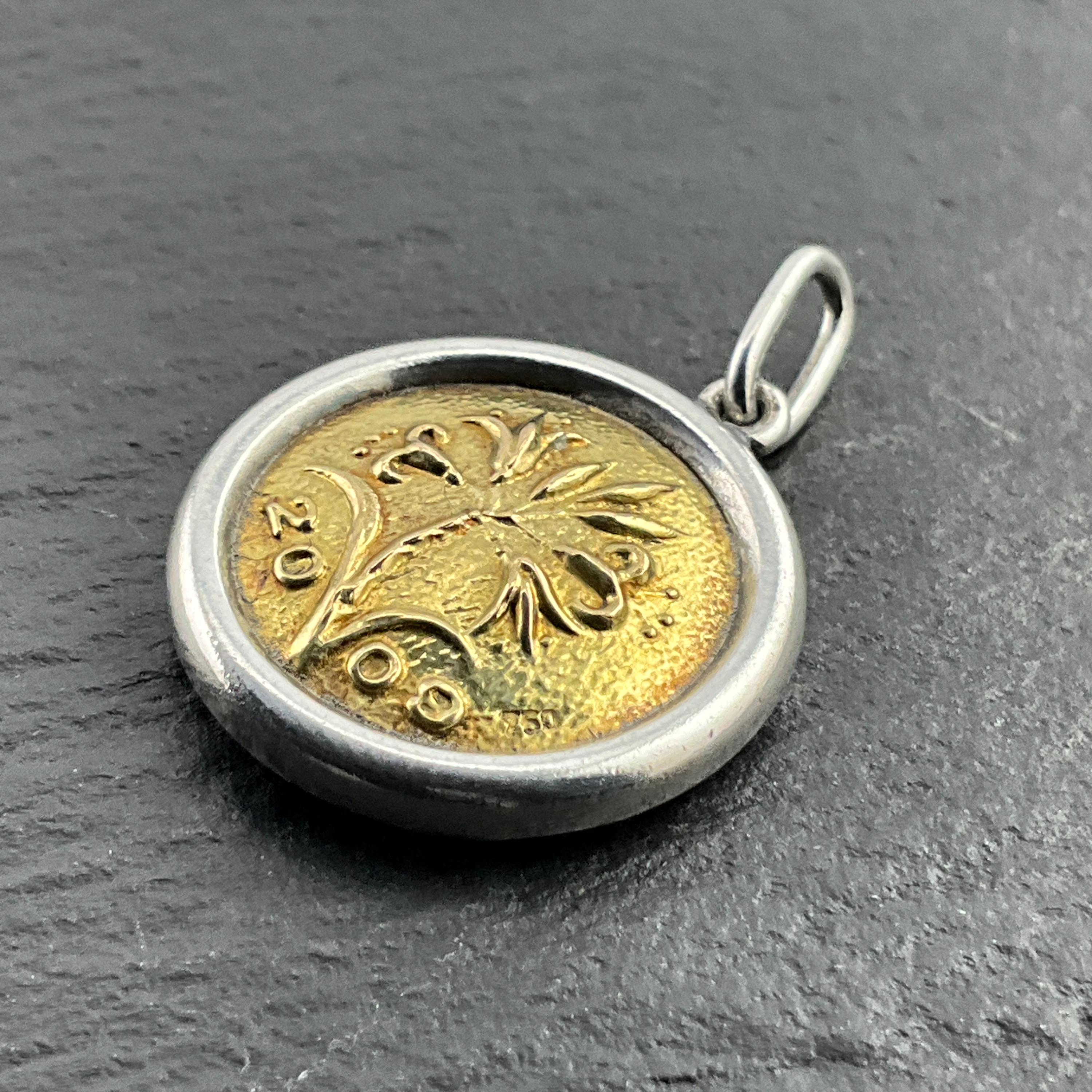 Genuine Ilias Lalaounis 18ct Gold & Sterling Silver 2009 Flower