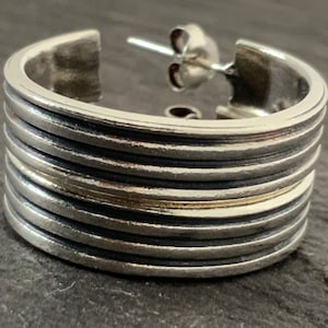 Vintage Sterling Silver Hoop Earrings