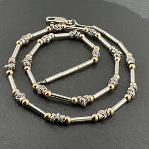 Vintage Sterling Silver Fancy Link Necklace