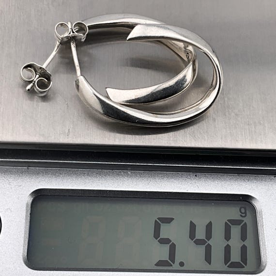 Orecchini A Cerchio In Argento Sterling Anti-ossidazione A Forma Di Cuore Cavo Placcato Rodio 925 Platino 8x7mm