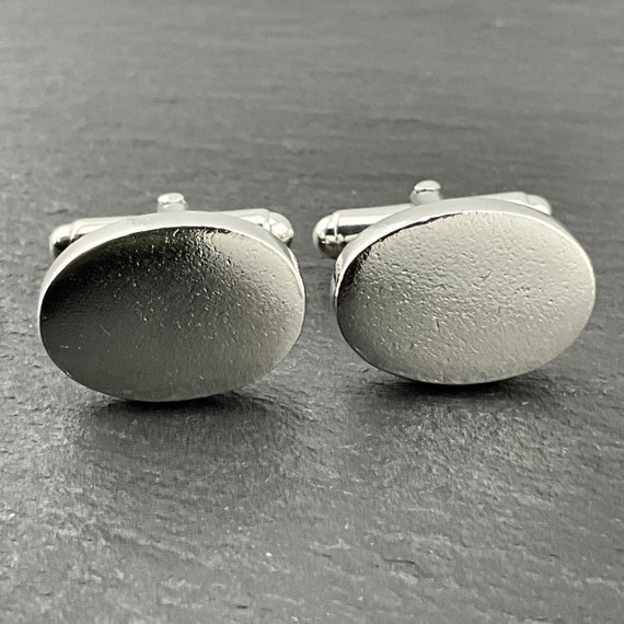 Ancienne Paire De Boutons De Manchette En Argent - Bijou Vintage Pour Homme - Sans Marque - Occasion