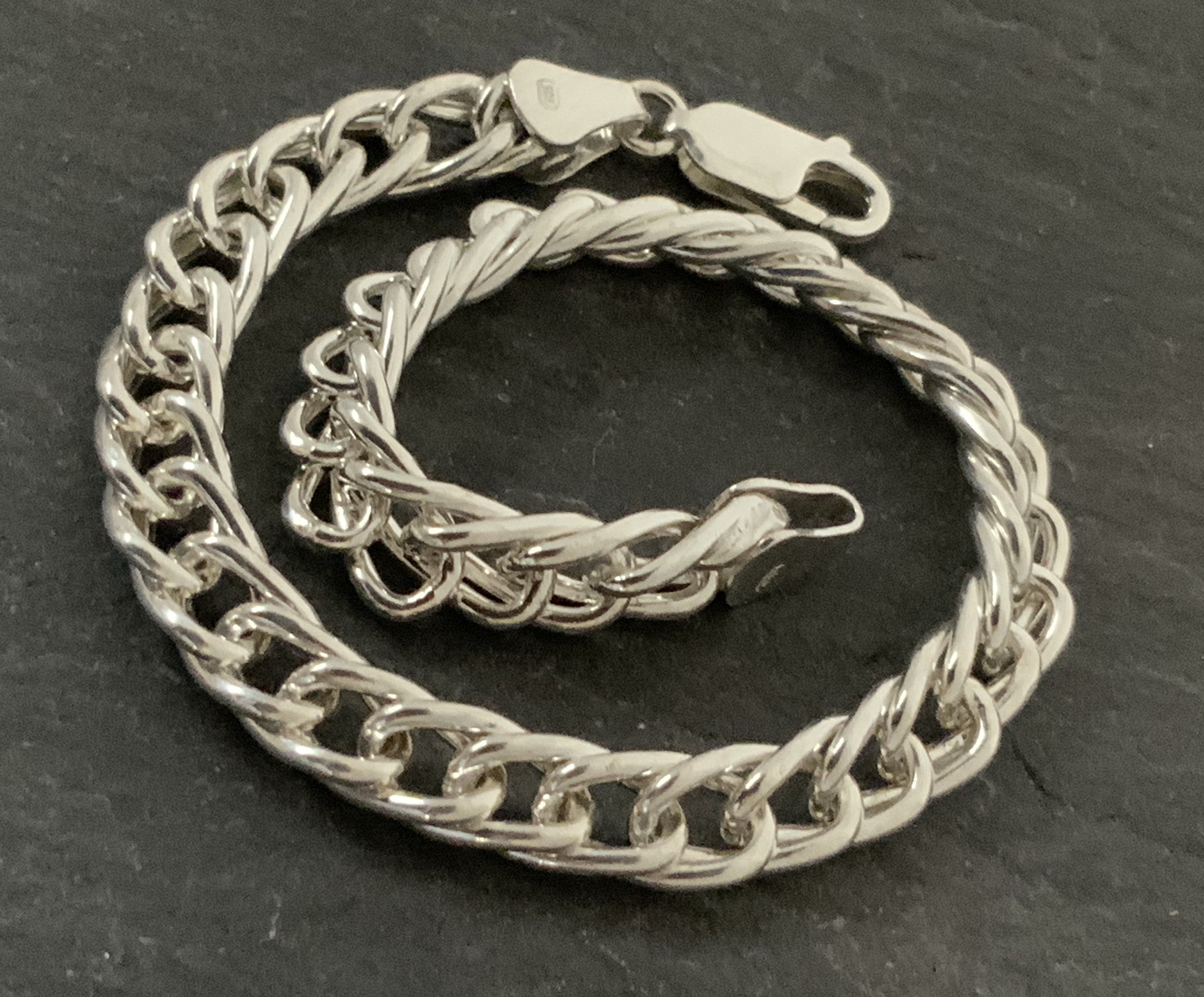 アクセサリー Vintage Silver Heavy Link Chain Bracelet Vintage Heavy Sterling Silver Fancy Curb Link Bracelet