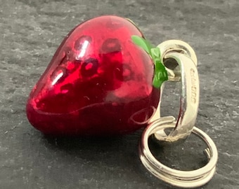 Genuine Links of London Sterling Silver Strawberry Charm