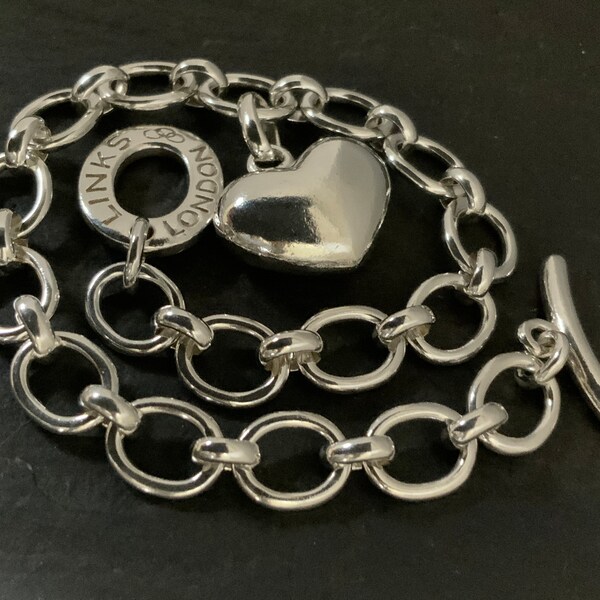 Bracelet coeur en argent sterling Genuine Links of London