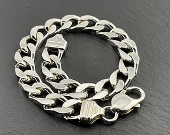 Vintage Sterling Silver Chain Bracelet - Etsy Canada