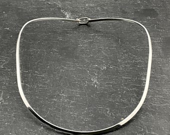 Vintage Heavy Sterling Silver Collar Choker Necklace - Etsy 日本