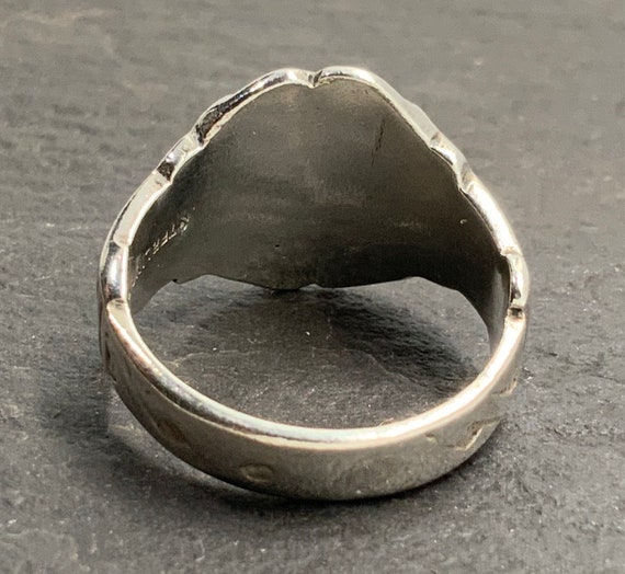 Vintage Sterling Silver Fancy Statement Ring, UK … - image 2