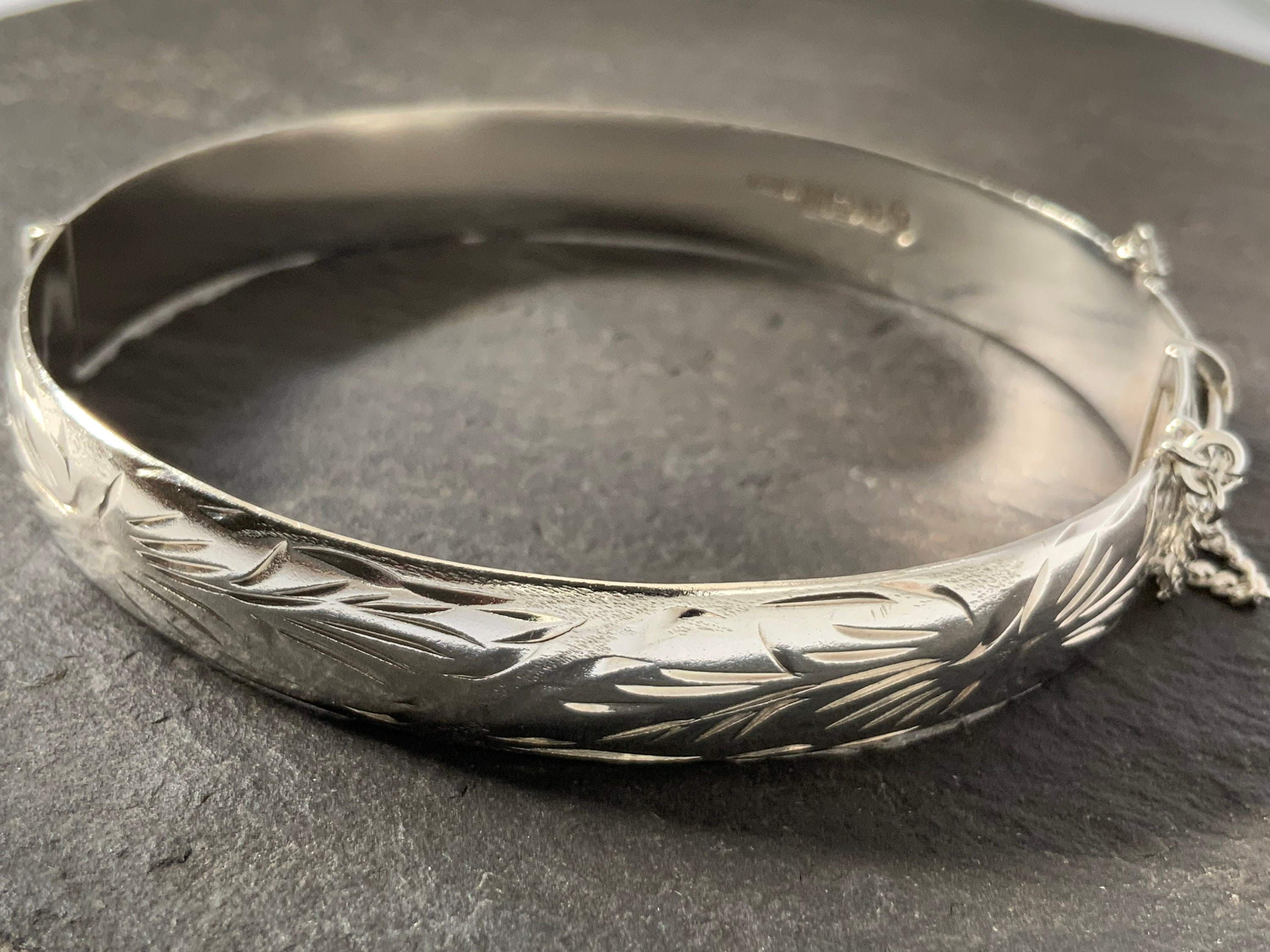 Hope sterling silver hinged bangle clearance