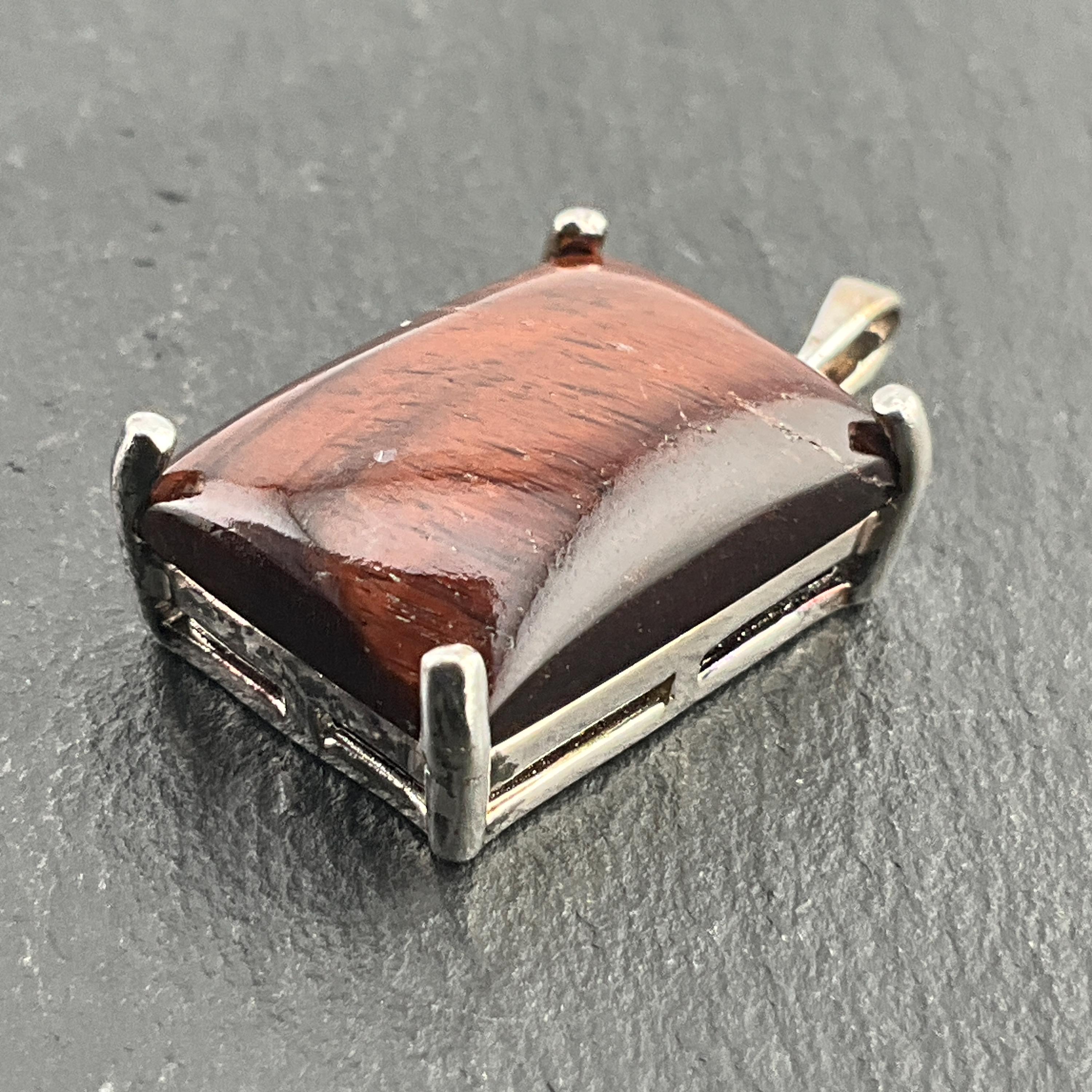 Pendentif en Oeil de Tigre - Goutte de 3 cm - Vibrations Cristallines