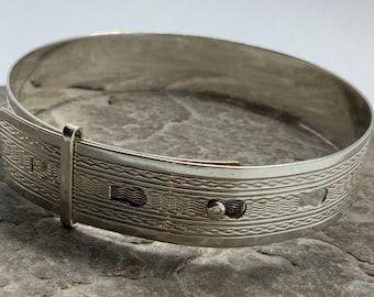 Vintage Charles Horner Solid Sterling Zilveren Gesp Armband