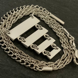 vintage Sterling Silver Fancy Panel Pendentif Collier