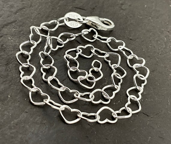 Vintage Solid Sterling Silver Interlocking Hearts… - image 2
