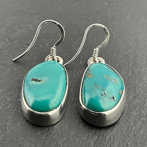 Vintage Sterling Silver Turquoise Dangle Earrings