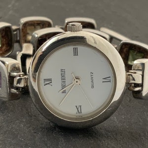Vintage Solid Sterling Silver Quartz Amethyst Topaz Peridot Citrine Garnet Wrist Watch