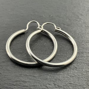 Vintage Sterling Silber Hoop Ohrringe