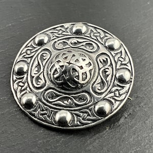 Vintage Sterling Silver Celtic Brooch
