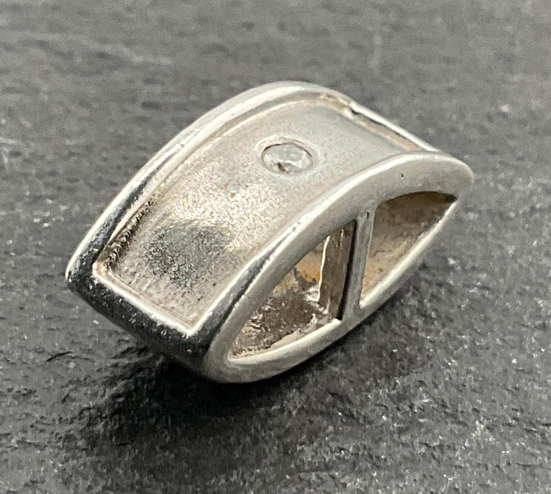 Vintage Diamond Sterling Silver Pendant Necklace Etsy