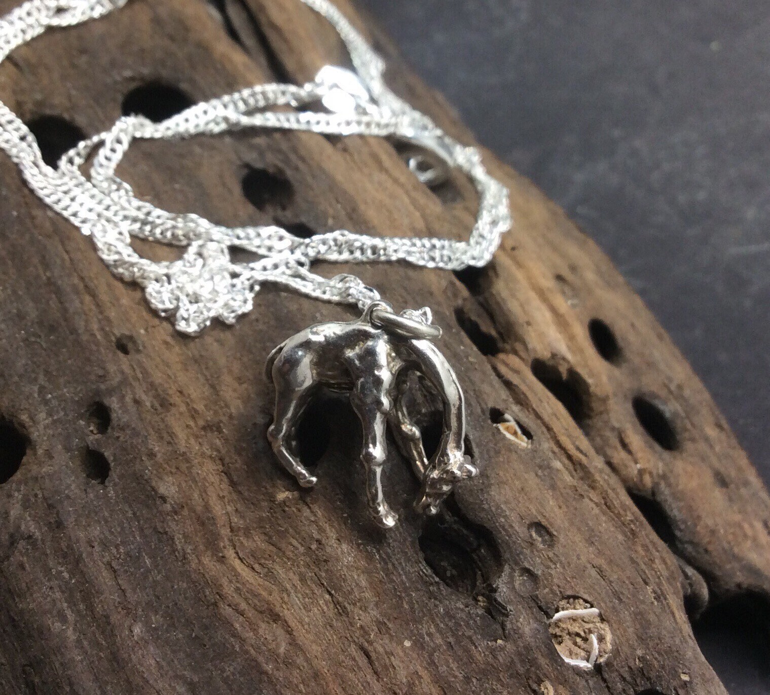 Vintage Sterling Silver Giraffe Pendant Necklace Etsy Sweden