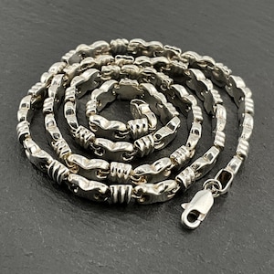 Vintage Sterling Silver Fancy Link Necklace