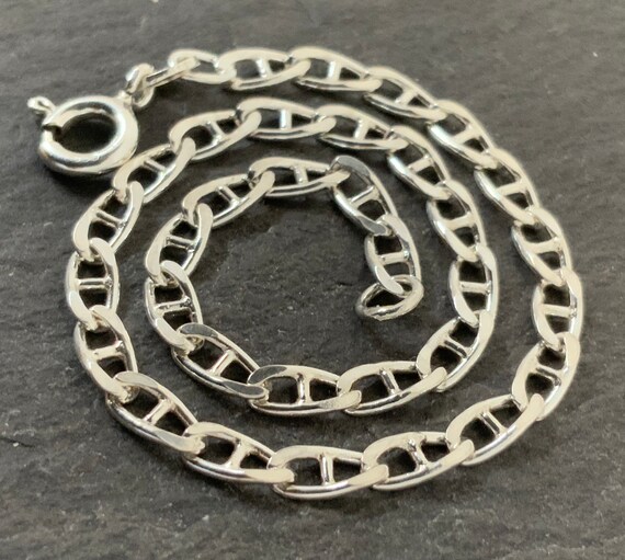 Vintage Sterling Silver Anchor Link Bracelet - Etsy